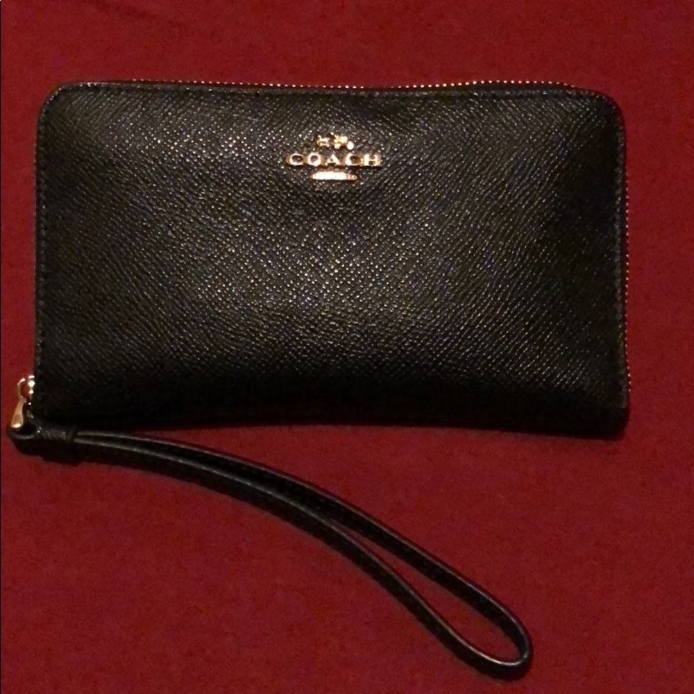 Coach wallet black pebbles